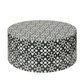 Adina Bone Inlay Round Coffee Table Grey/White