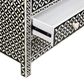 Stella Bone Inlay Chest of 5 Drawers Black/White