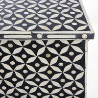 Stella Bone Inlay Chest of 5 Drawers Black/White