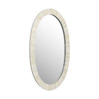 Amora Oval Bone Inlay White Mirror 50 x 76