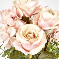 Light Pink Rose and Hydrangea Bush