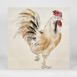 White Rooster Painting