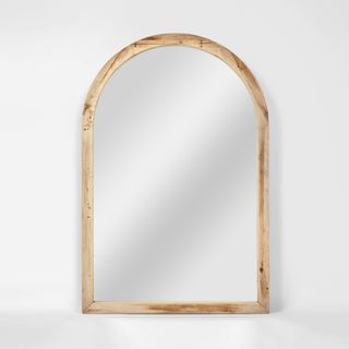 Arched Wooden Mirror