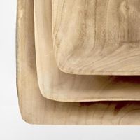 Wooden Square Trays  Set of 3
