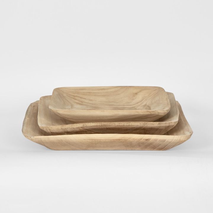 Wooden Square Trays  Set3