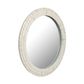 Leila Round Bone Inlay White Mirror 70cm