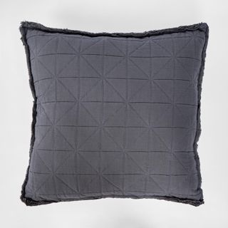 Quilted Cushion Dark Grey