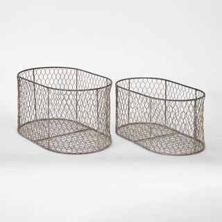 Chicken Wire Oval Basket  S2