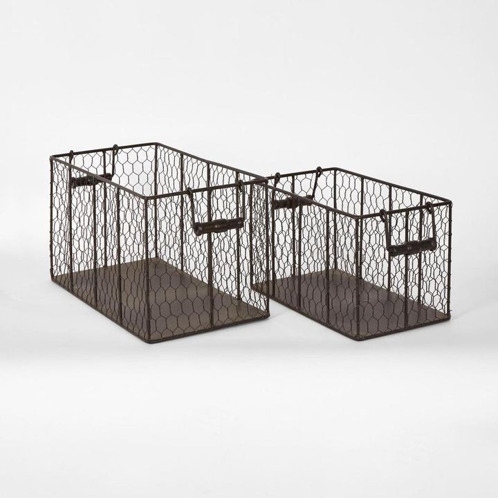 Picardy Wire Baskets Set of 2