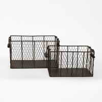 Picardy Wire Baskets Set of 2