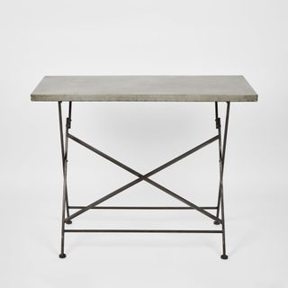 Metal Top Folding Console