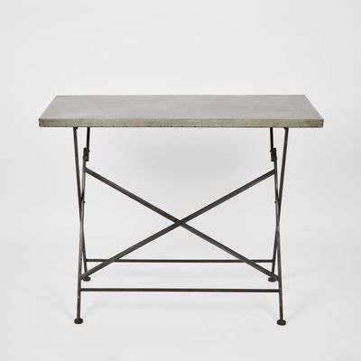 Metal Top Folding Console