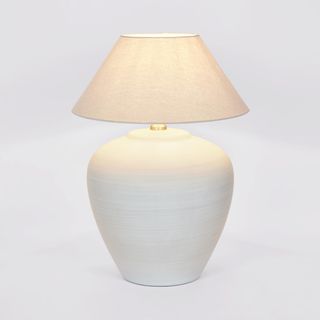 Large Concrete Lamp With Shade