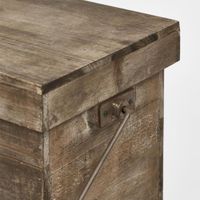 Wooden Box  Lid & Hndles Set of 2