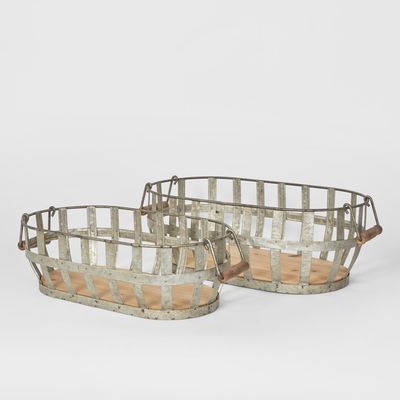 Cross Wire Basket  Set2