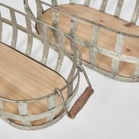 Cross Wire Basket  Set of 2
