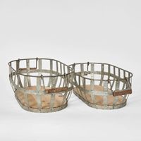 Cross Wire Basket  Set of 2