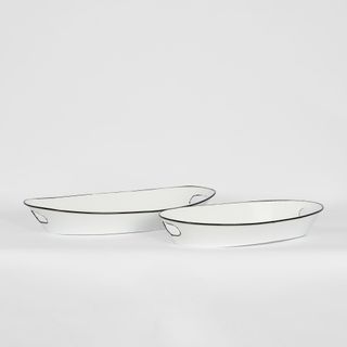 Faux Enamel Boat Trays Set2