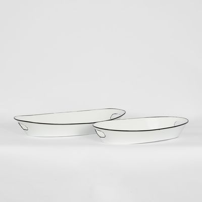 Faux Enamel Boat Trays Set2