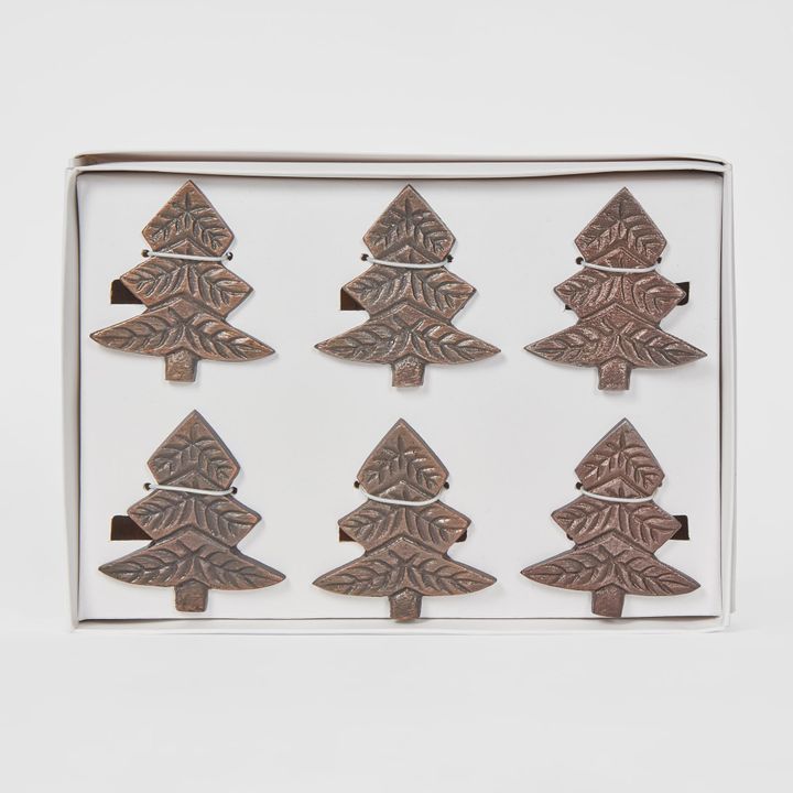 Christmas Tree Napkin Ring Set of 6