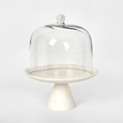 Resin Cake Stand w Cloche