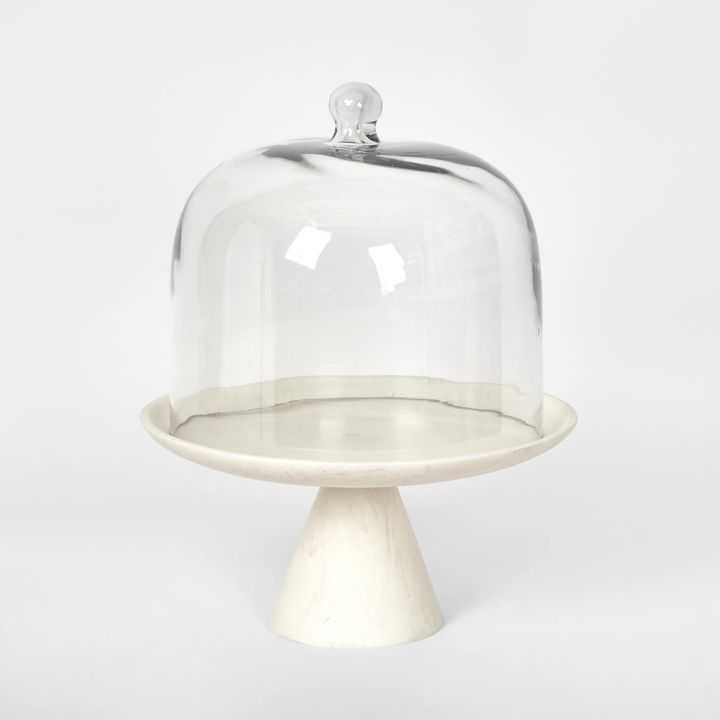 Resin Cake Stand w Cloche