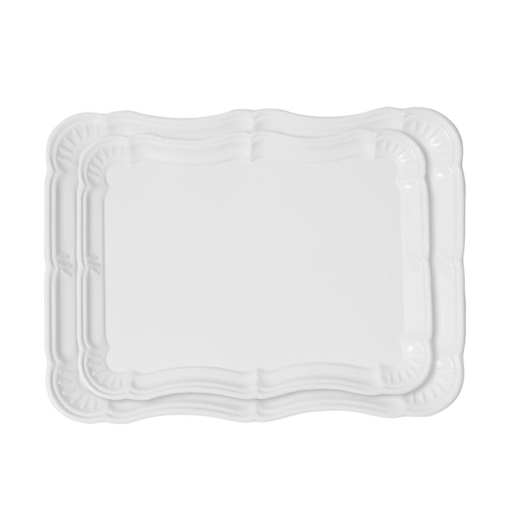 White Metal Trays  Set2