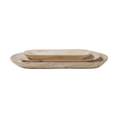 Wooden Oval Trays  Set3