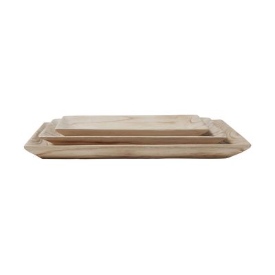 Wooden Rect Trays  Set3