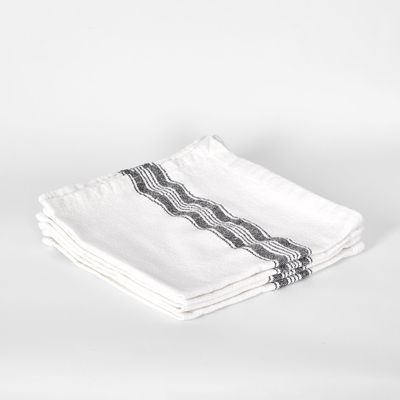 Stripe Slub Napkin White