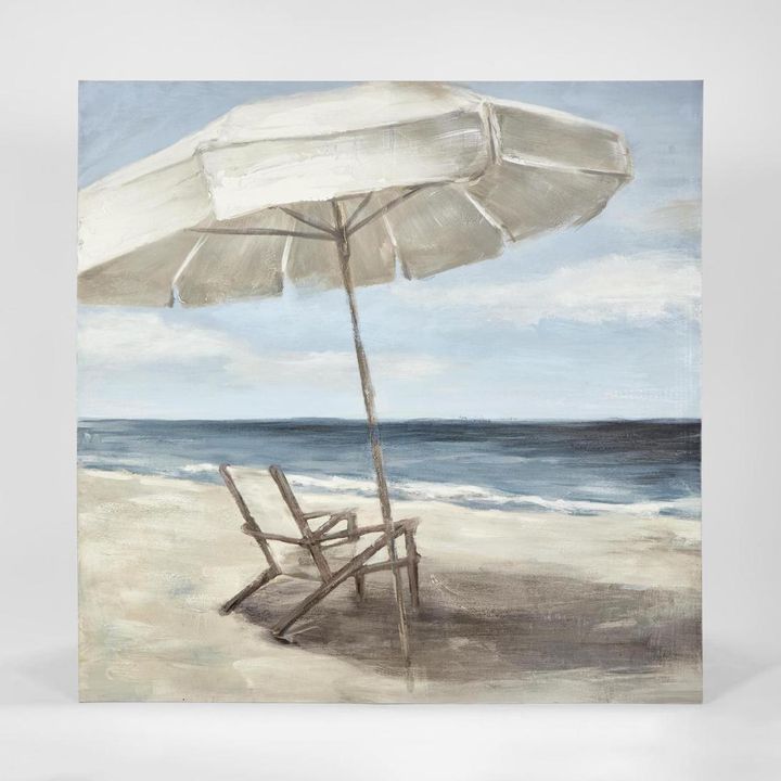 Deck Chair w Umbrella Paint