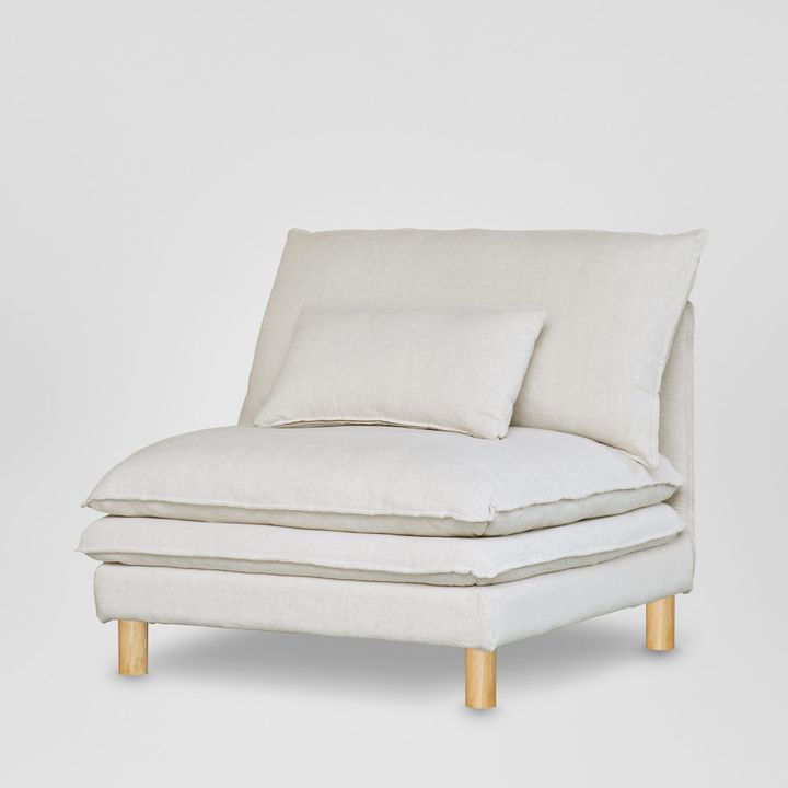 Aura Single Seater Sofa With Cover White