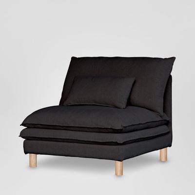 Aura Single Seater Sofa With Cover Charcoal