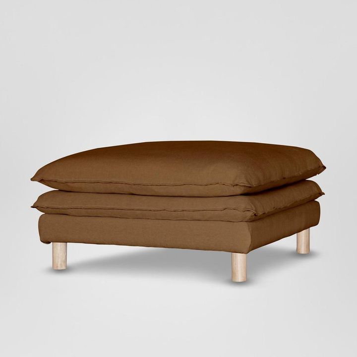 Aura Ottoman With Cover Brown