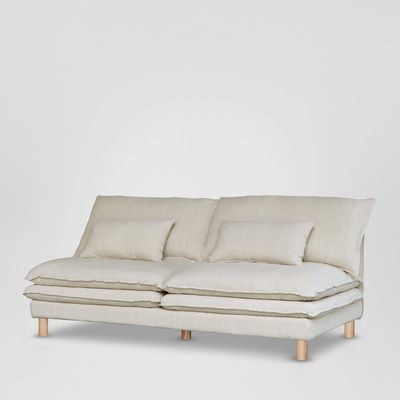 Aura 2str No Arms Sofa Base with Cover Natural