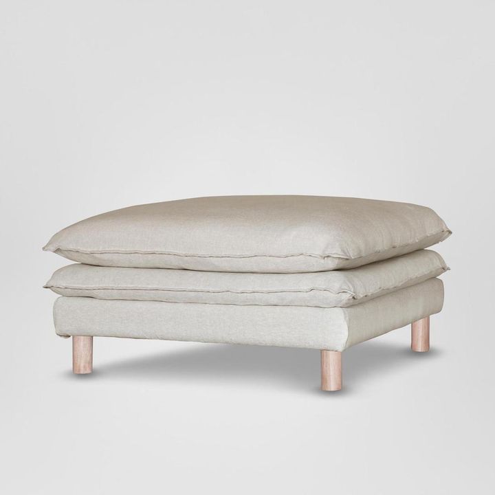 Aura Ottoman With Cover Natural