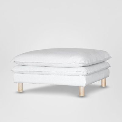 Aura Ottoman With Cover White