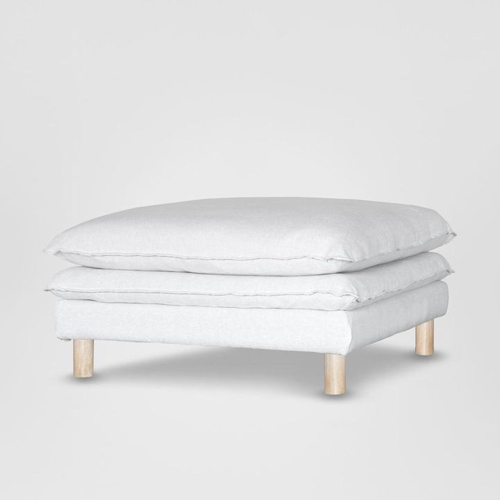 Aura Ottoman With Cover White