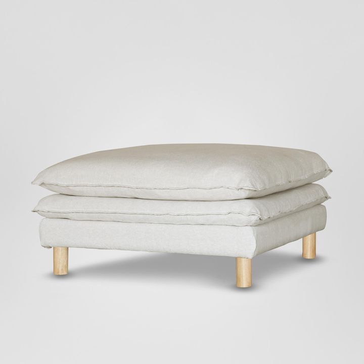 Aura Ottoman Base With Cover White