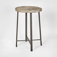 Round Stool w Metal Legs