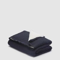 Ribbed Sherpa Throw Quilt Black