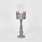 Snow Candle Holder Zinc