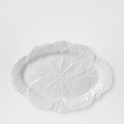 Luxe Cabbage Leaf Oval Platter