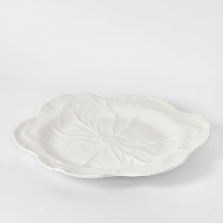 Luxe Cabbage Leaf Round Platter