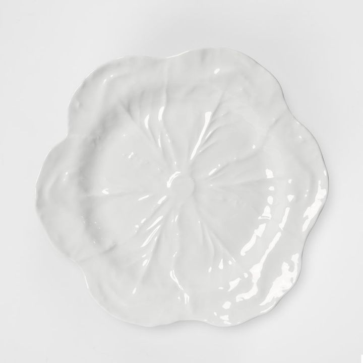 Luxe Cabbage Leaf Round Platter