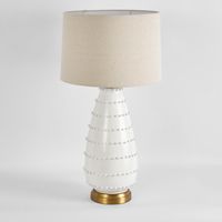 Grace White Table Lamp & Linen Shade