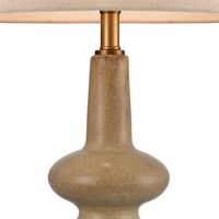 Linden Sandstone Table Lamp & Linen Shade