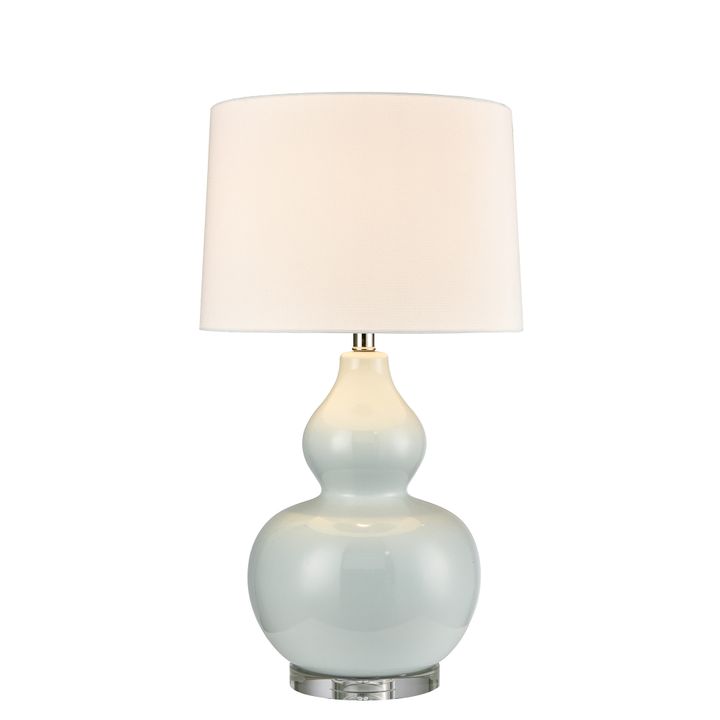 Sutton Light Blue Table Lamp & White Shade