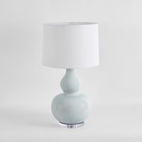 Sutton Light Blue Table Lamp & White Shade