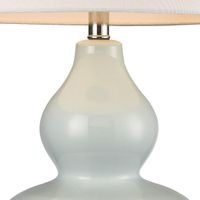Sutton Light Blue Table Lamp & White Shade